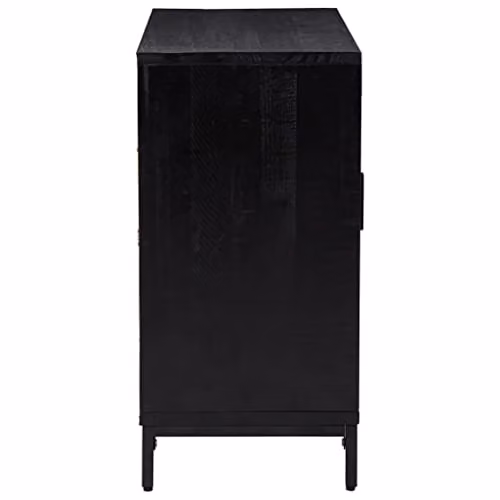 vidaXL Vintage Black Solid Pinewood Sideboard W/D/H: 75 x 35 x 70 cm – 5