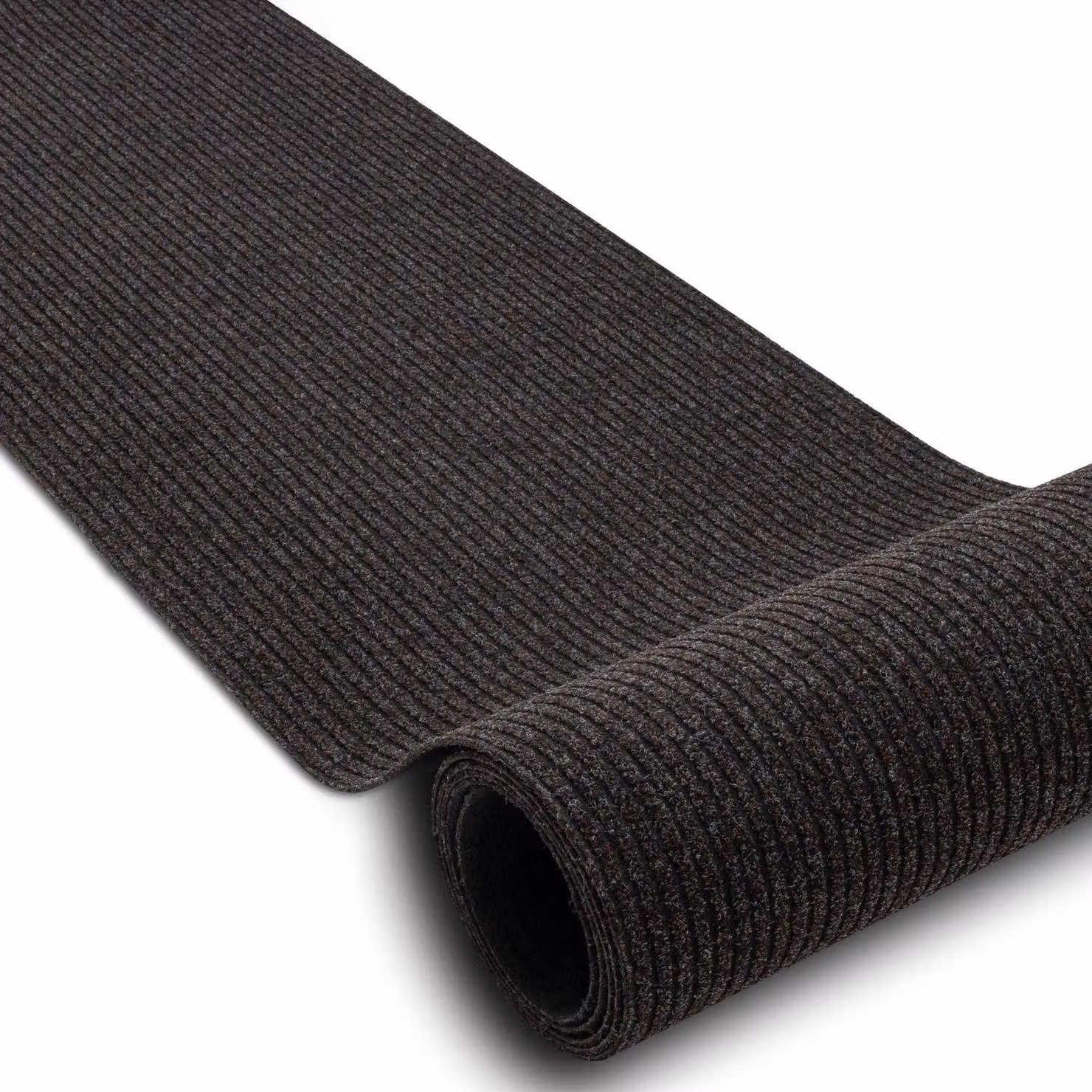 RugsX Non-Slip Brown Polypropylene Hallway Runner, W: 80 cm, L: 350 cm – 2