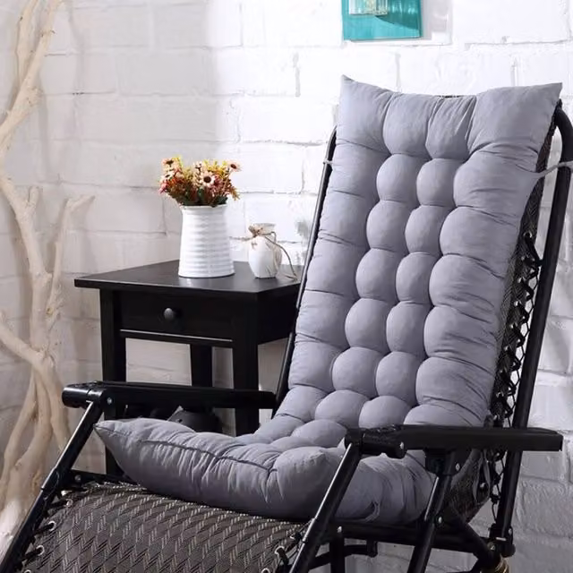 EONLION Grey Rectangular Bench Cushion Swing Rocking Chair Seat Pad, W: 120 cm, D: 90 cm