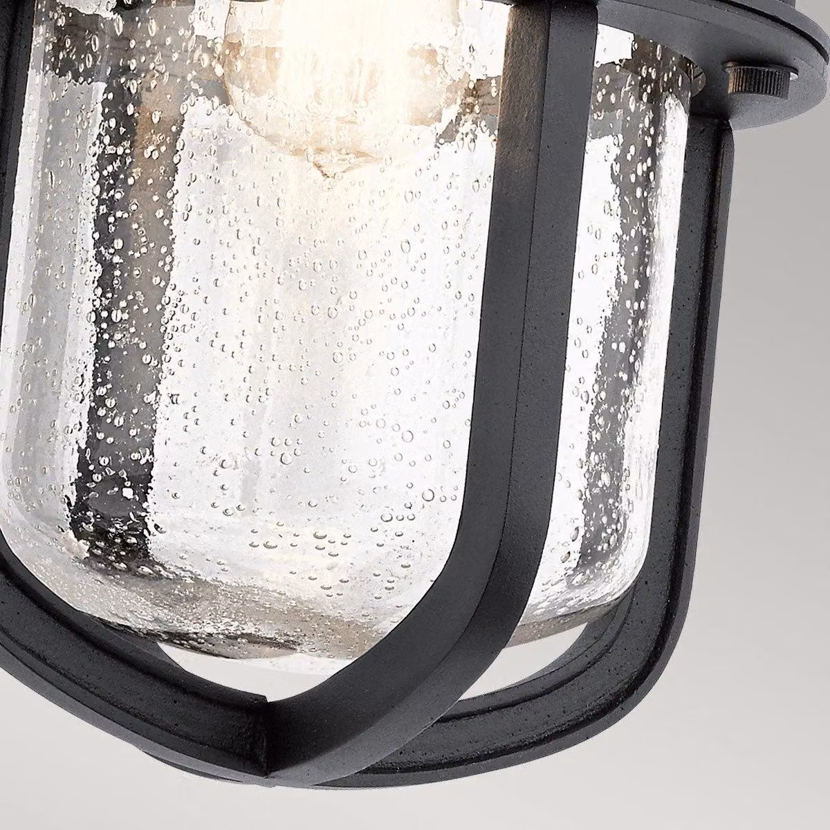 Netlighting Suri Outdoor 1 Light Wall Lantern in Textured Black, IP44, E27 – 3