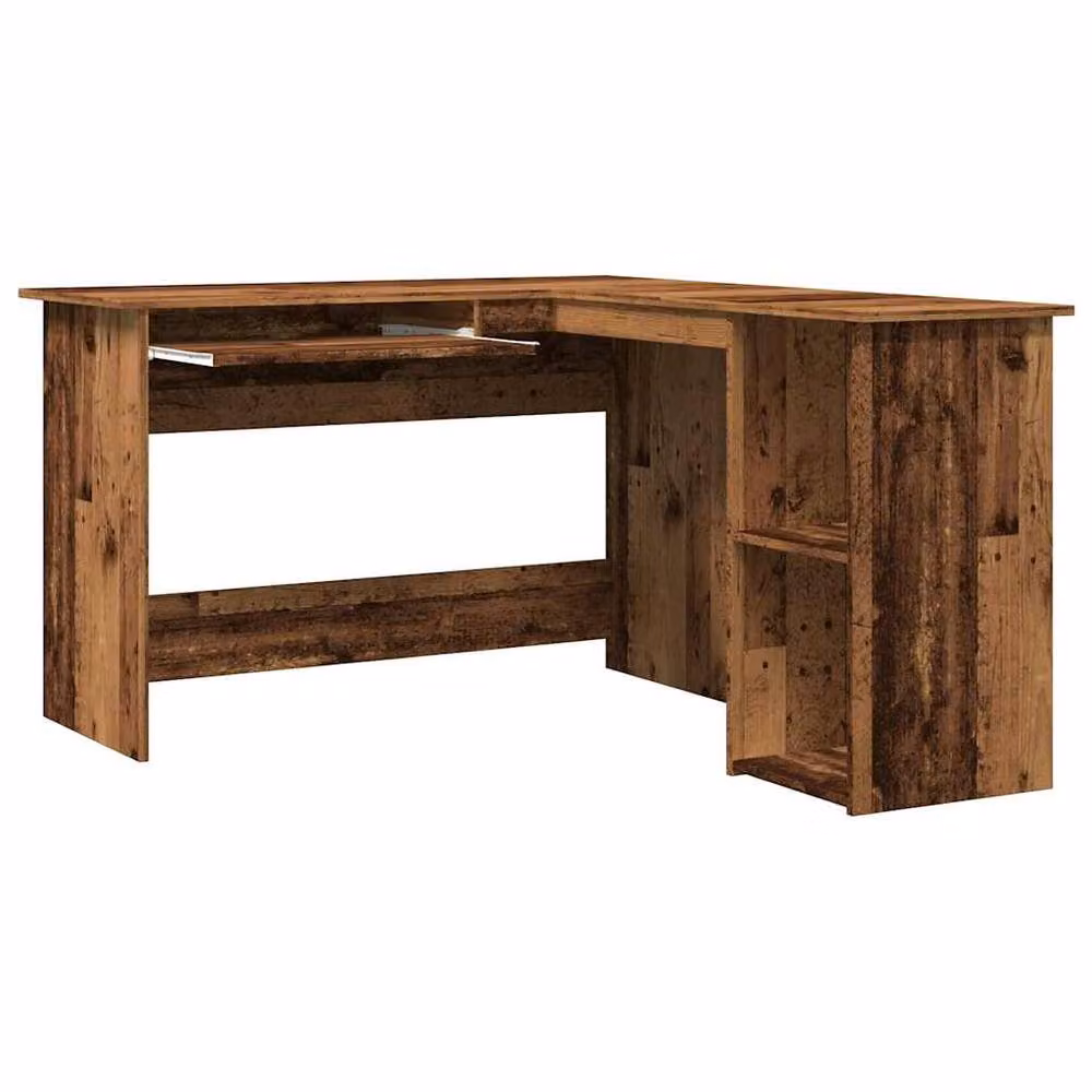 Berkfield Home Modern Corner Desk in Brown, Engineered Wood, W/D/H: 120 x 140 x 75 cm – 5