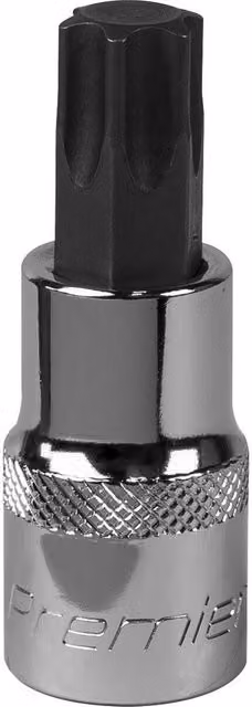 Loops T60 TRX Star Socket Bit with 1/2 inch Square Drive and S2 Steel Head in Metallic Finish – 1