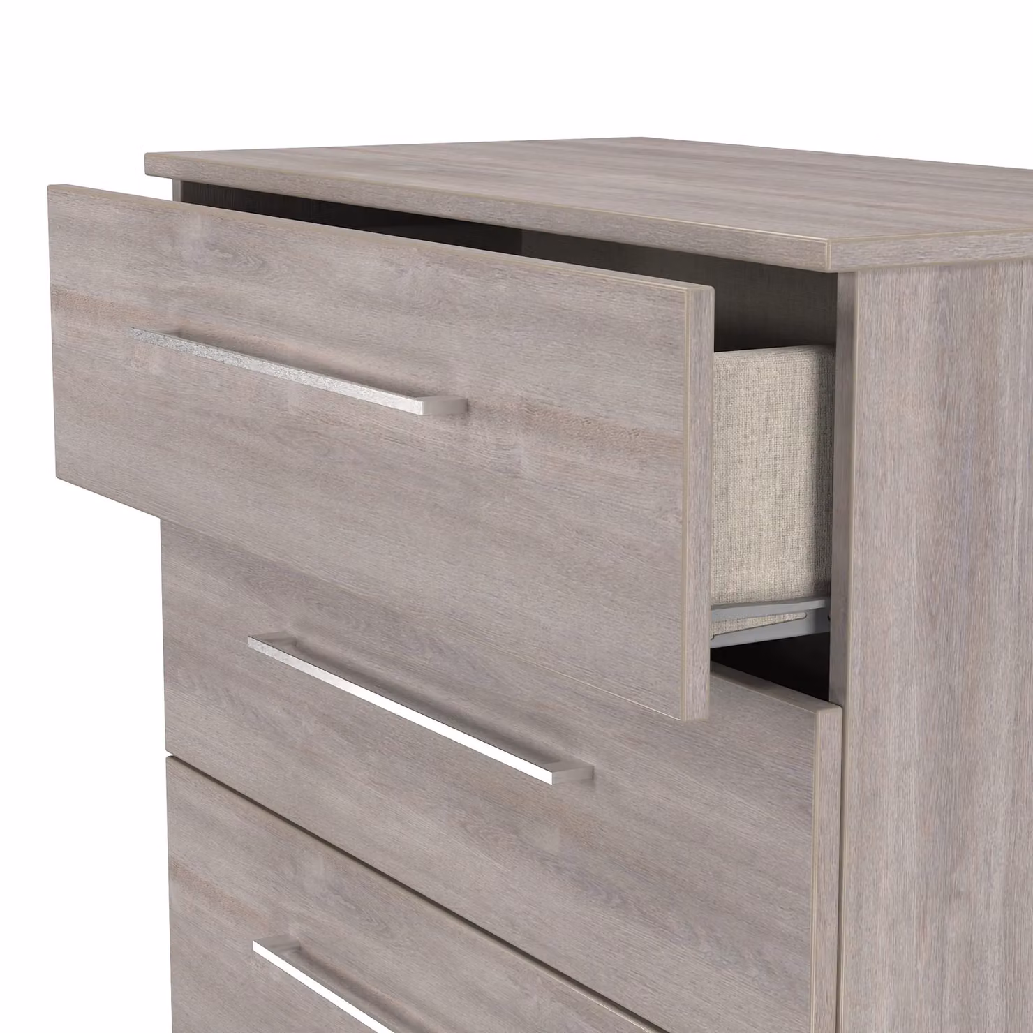 Ready Assembled 2 U Gloucester 4 Drawer Deep Chest in Light Grey – 3