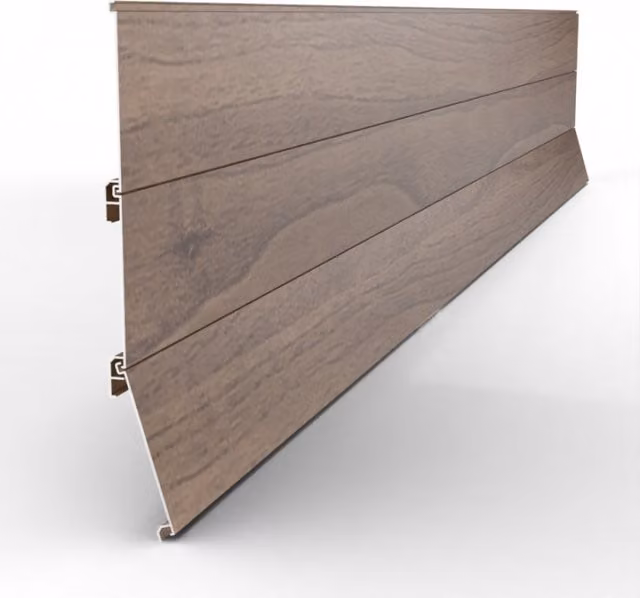 Knotwood Aluminium Cladding Panel in Queensland Walnut Brown, W: 15 cm, L: 282.5 cm