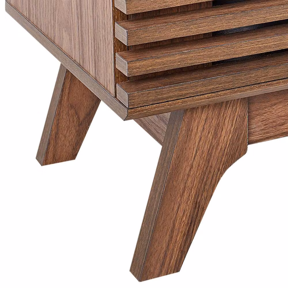 Wyld and Coco Everwood TV Stand in Dark Brown Retro Modern Storage W: 149 cm, D: 35 cm, H: 44 cm – 5