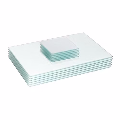 Harbour Housewares 12pc Glass Placemats and Coasters Set in White, W/D: 30 x 20 cm – 1