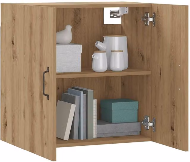 Berkfield Home Artisan Oak Wall Cabinet in Brown, W/D/H: 60 x 31 x 60 cm – 1