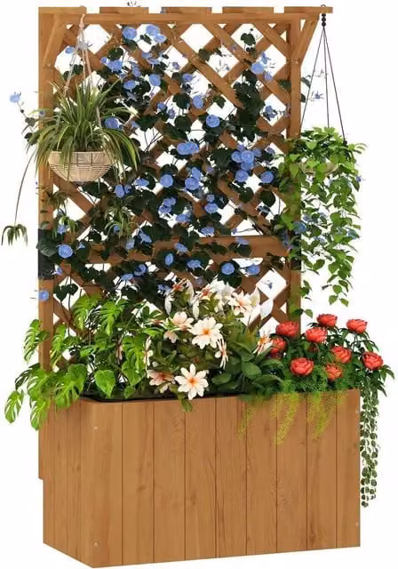 Kelvenix Wooden Planter Tub in Brown – 1