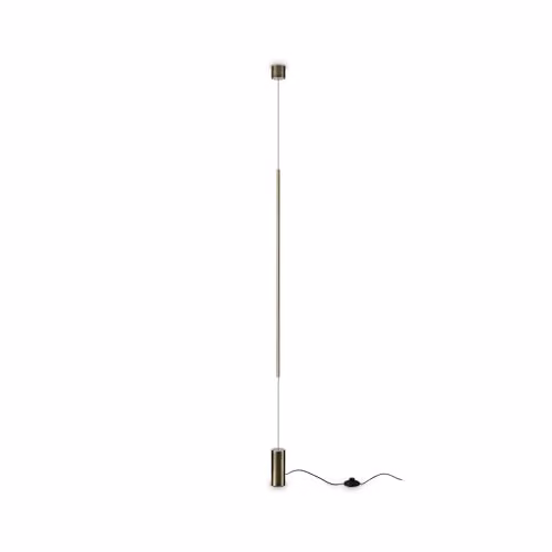 Ideal Lux FILO Integrated LED Pendant Ceiling Light in Brass with Warm White 3000K Light