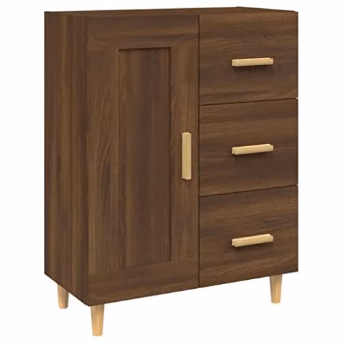 vidaXL Classic Sideboard in Brown Oak, W/D/H: 69.5 x 34 x 90 cm – 1