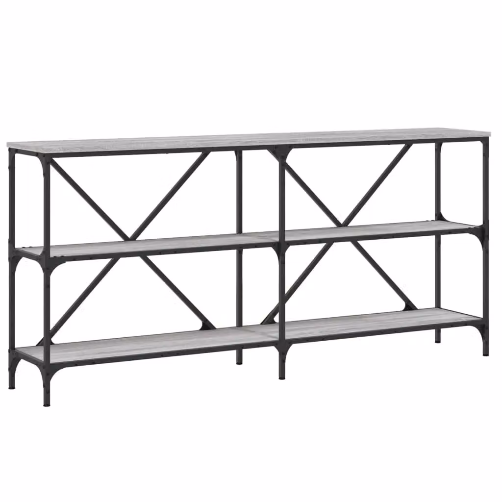 Berkfield Home Console Table in Grey Sonoma, W/D/H: 160 x 30 x 75 cm – 2