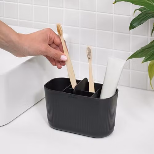 ReBorn Large Recycled Bathroom Caddy Organiser, Graphite Black – 2