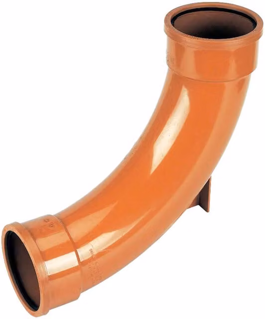 FloPlast Terracotta Underground Drain 110mm 87.5 Degree Rest Bend