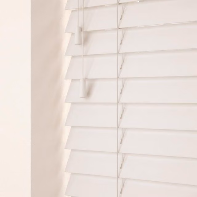 Terrys Made To Measure 50mm Wooden Venetian Blinds in White