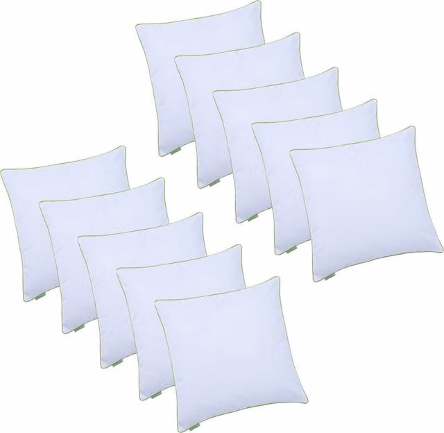 Gardenista Green and White Square Outdoor Garden Scatter Cushion, W/D/H: 60 x 60 x 60 cm