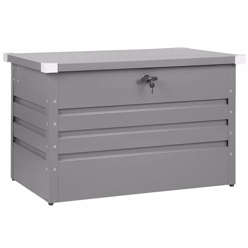 Wyld and Coco Industrial Garden Storage Box in Grey Galvanised Steel, 300 L – 3