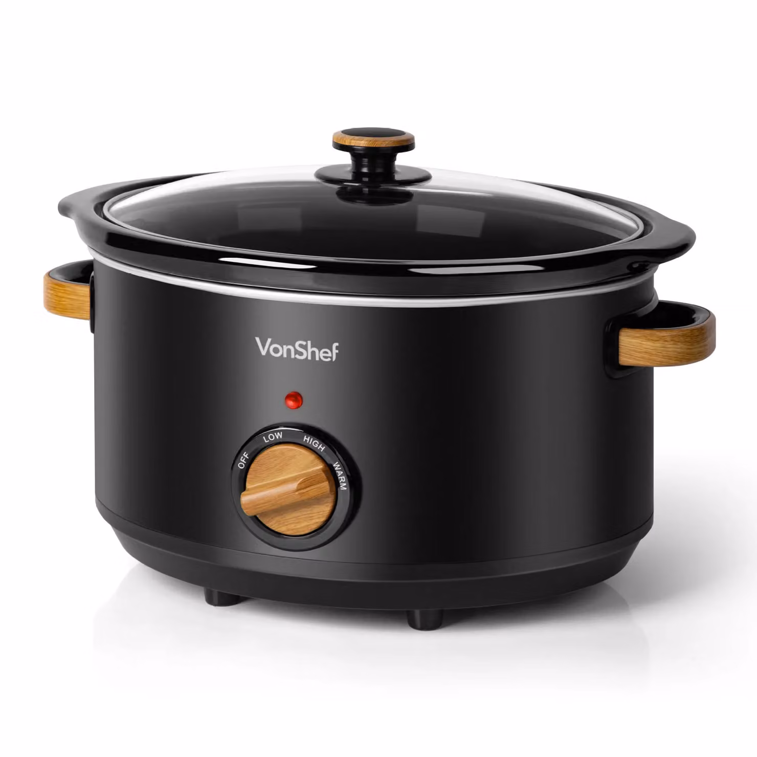 VonShef Fika 6.5L Slow Cooker in Black – 4