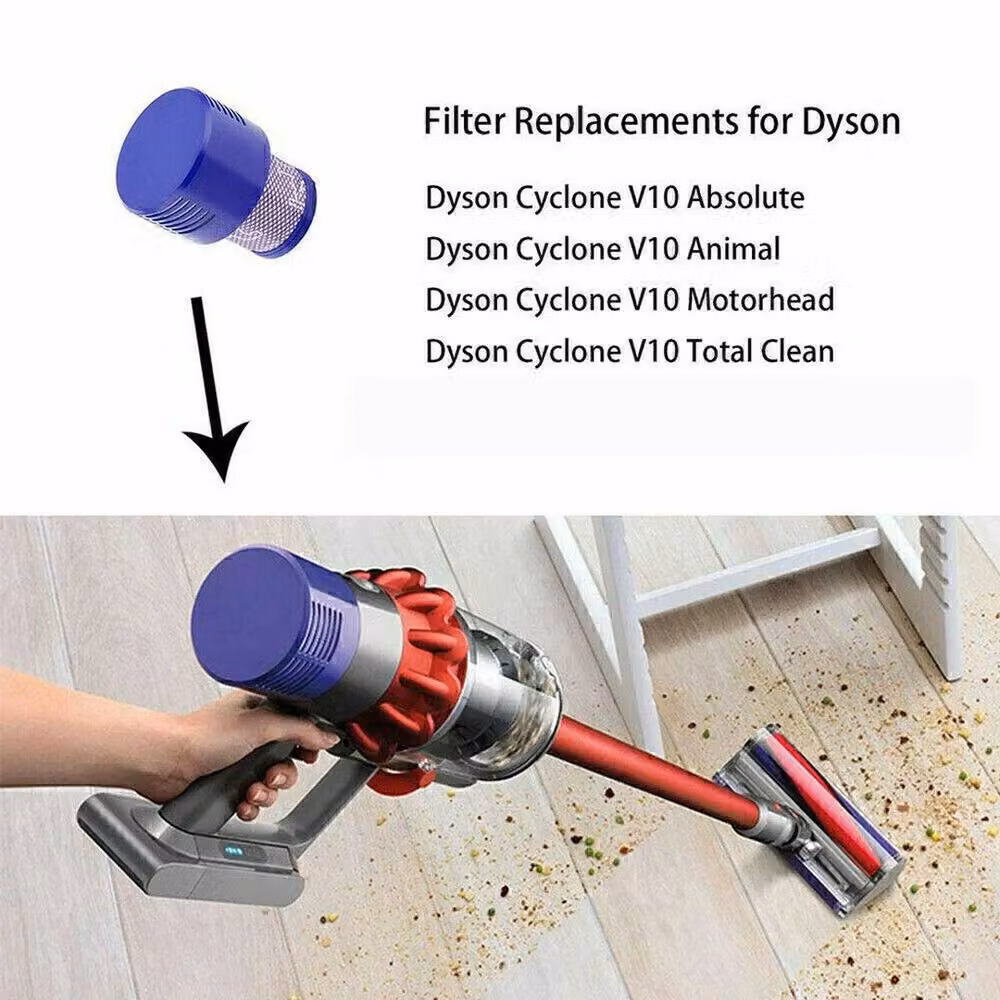 FLAVORA 4x Filter Set for Dyson V10 Cyclone SV12, Purple – 3