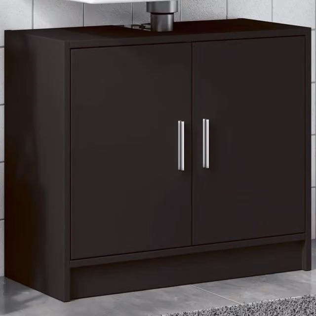 Berkfield Home Black Wall Mounted Sink Cabinet W/D/H: 63 x 29 x 55 cm