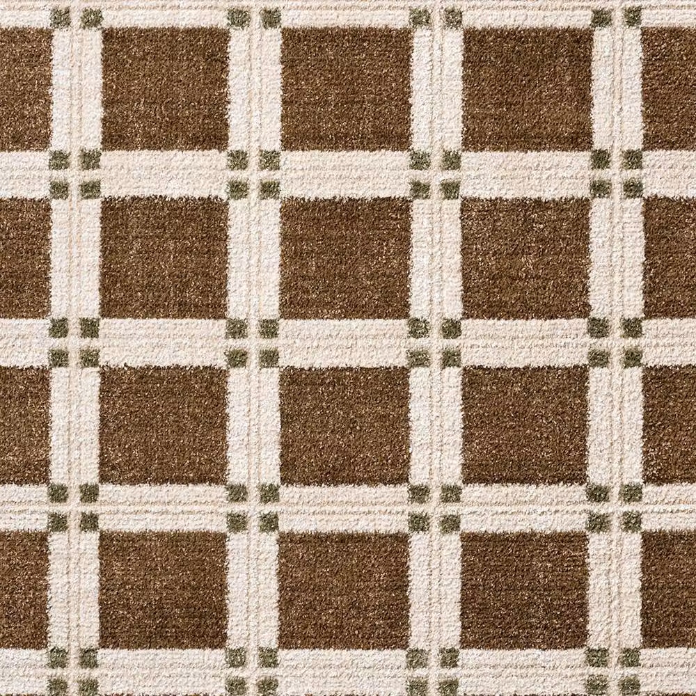 Livabliss La Luna Geometric Graphic Living and Dining Rug in Dark Brown, White, Grey and Green, W: 160 cm, D: 215 cm – 7