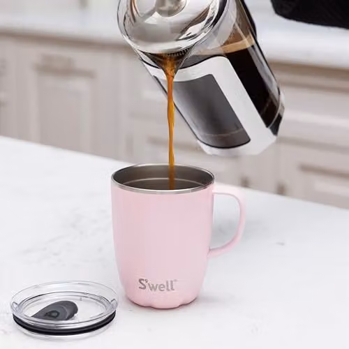 S'well Pink Stainless Steel Mug with Lid, 350ml – 3