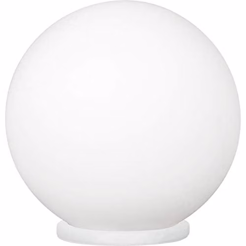 Loops Table Lamp in White with Matt Opal Glass Shade and E27 Bulb Socket