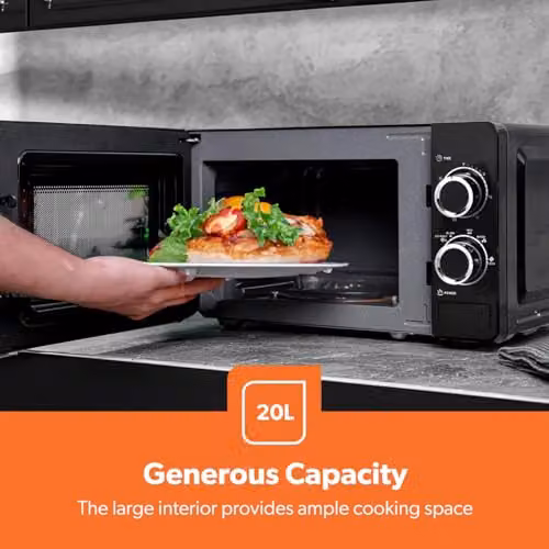 GEEPAS Kitchen Set with 1.7L Electric Kettle, 4 Slice Bread Toaster and Microwave in White or Black – 2