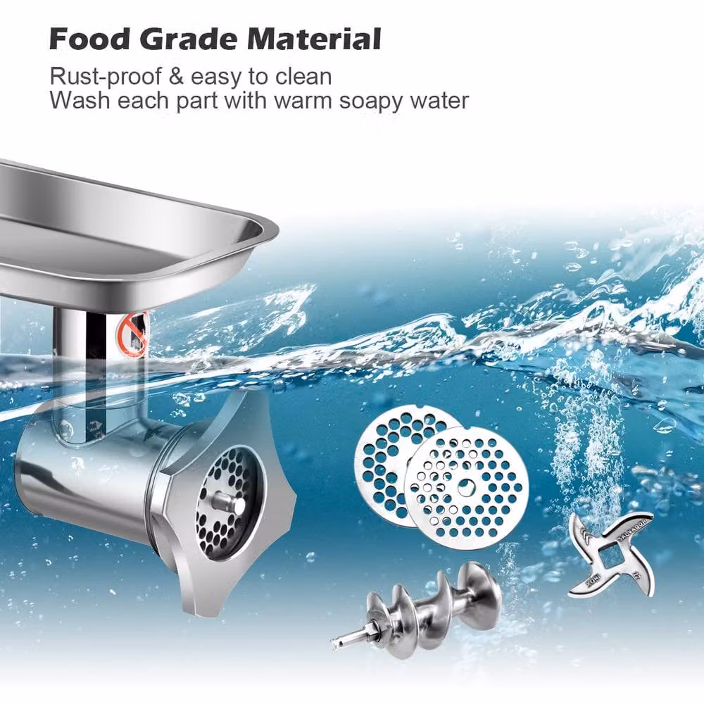 Costway 3-in-1 Electric Meat Grinder and Sausage Stuffer with 750W Motor in Silver – 2