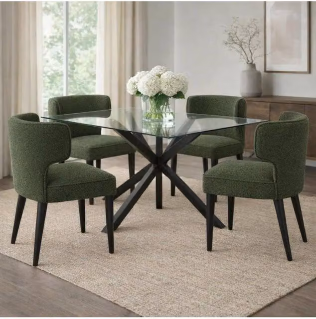KDMD Avia Moss Green Fabric Dining Chair