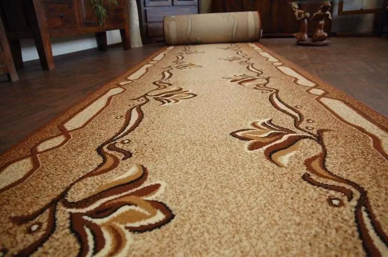RugsX Bcf Krzyś Floral Runner Rug in Brown, W/D: 120 x 170 cm – 2
