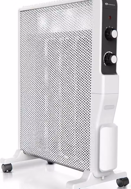 PureMate 2000W White Freestanding Mica Panel Space Heater