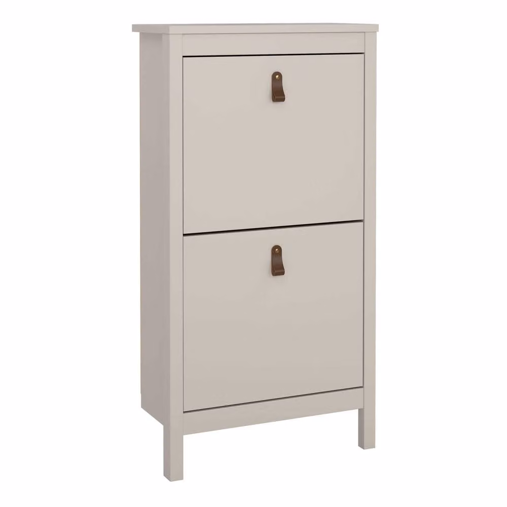 Wyld Haus Wyld Berry Cashmere Wooden Shoe Cabinet in Beige with 2 Flip Down Doors – 2