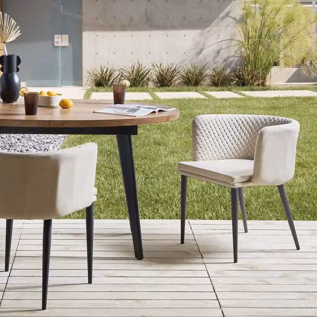 Wyld Haus Outdoor Living Set with 2 Beige Armchairs and Olefin Upholstery – 1