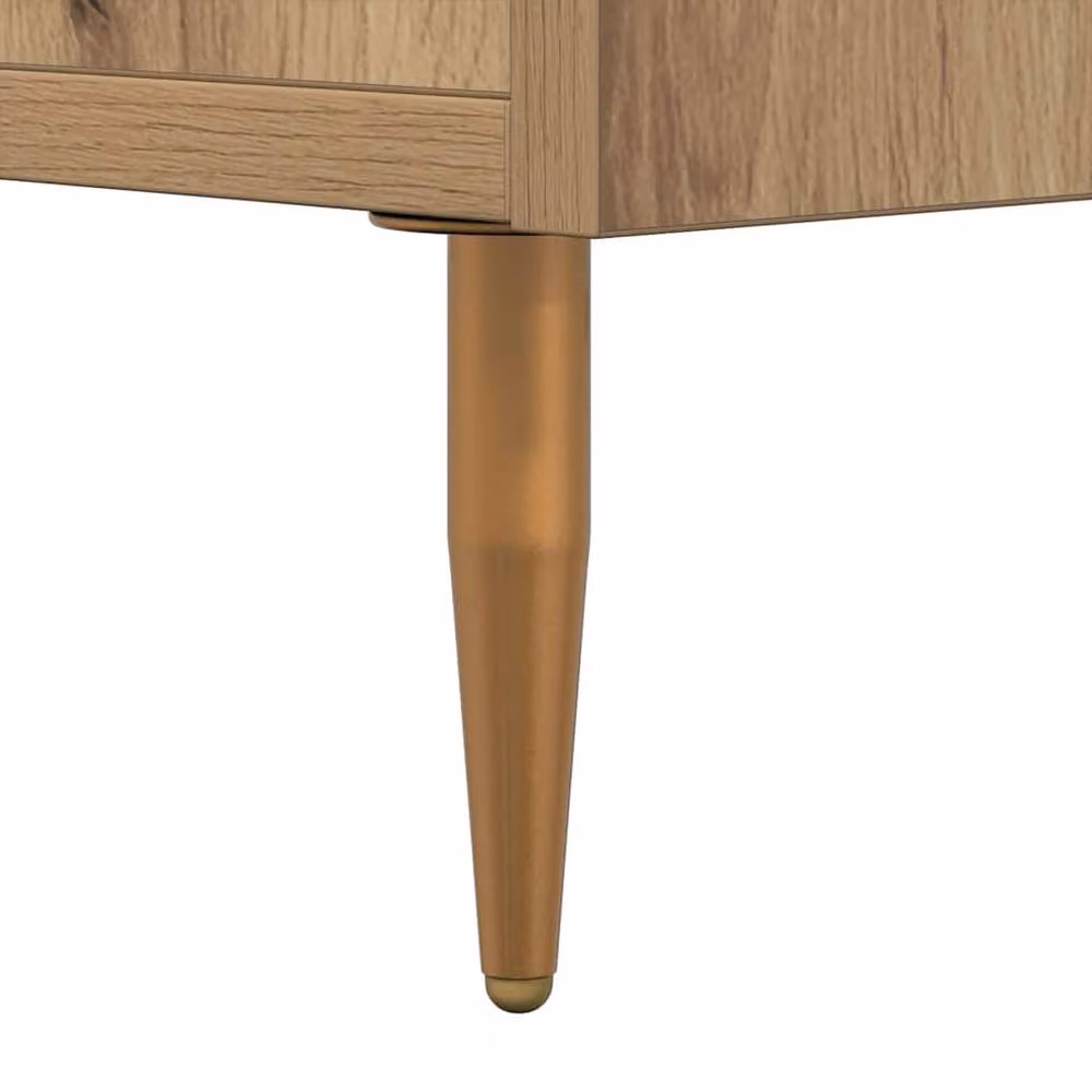 Berkfield Home Artisan Oak TV Cabinet in Brown, W/D/H: 150 x 30 x 44.5 cm – 3