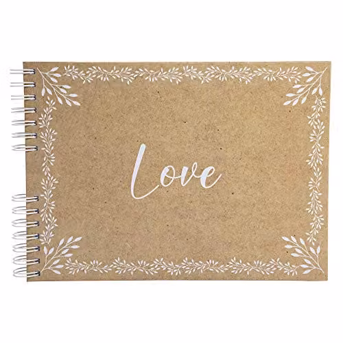 Exacompta Spiral-bound Photo Album with 50 Blank Pages and Kraft Paper Cover, Capacity for 150 Photos, W: 32 cm, H: 22 cm – 1