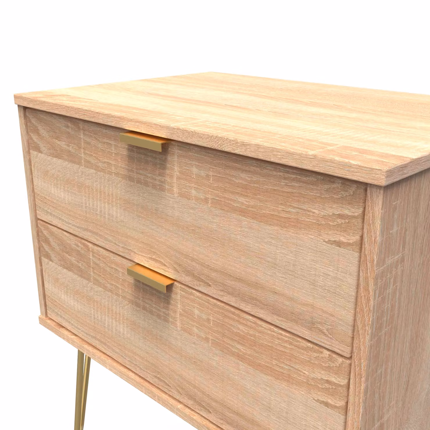 Bexley 2 Drawer Side Table in Light Oak – 2