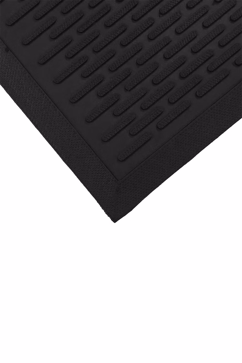 JVL Olympus Black Rubber Scraper Doormat, W: 60 cm, D: 90 cm – 3