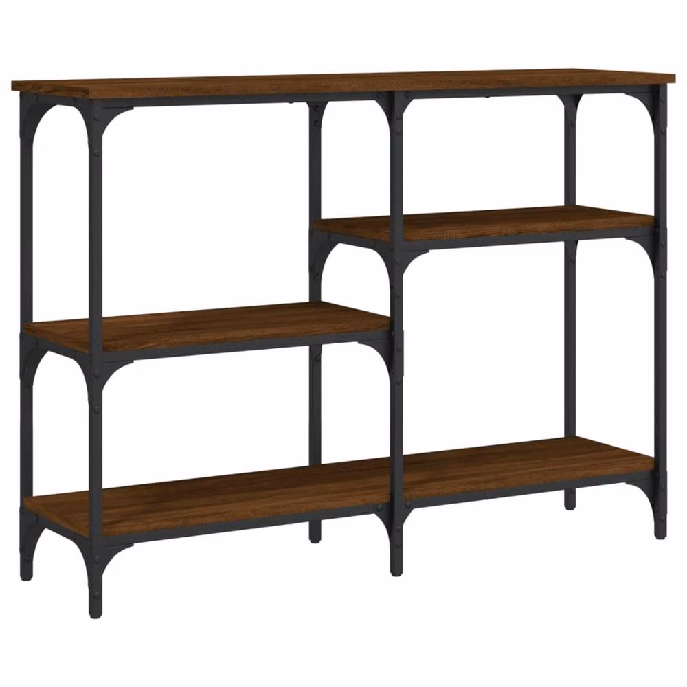 Berkfield Home Brown Oak Console Table, W/D/H: 102 x 29 x 75 cm – 5