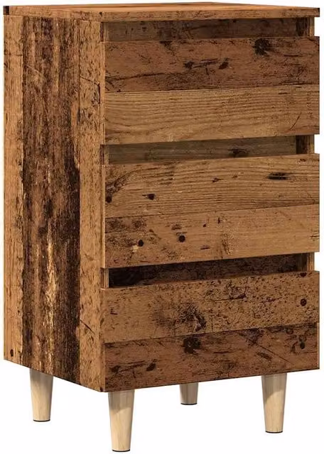 Berkfield Home Bedside Cabinet in Brown Old Wood, W/D/H: 40 x 35 x 69 cm – 1