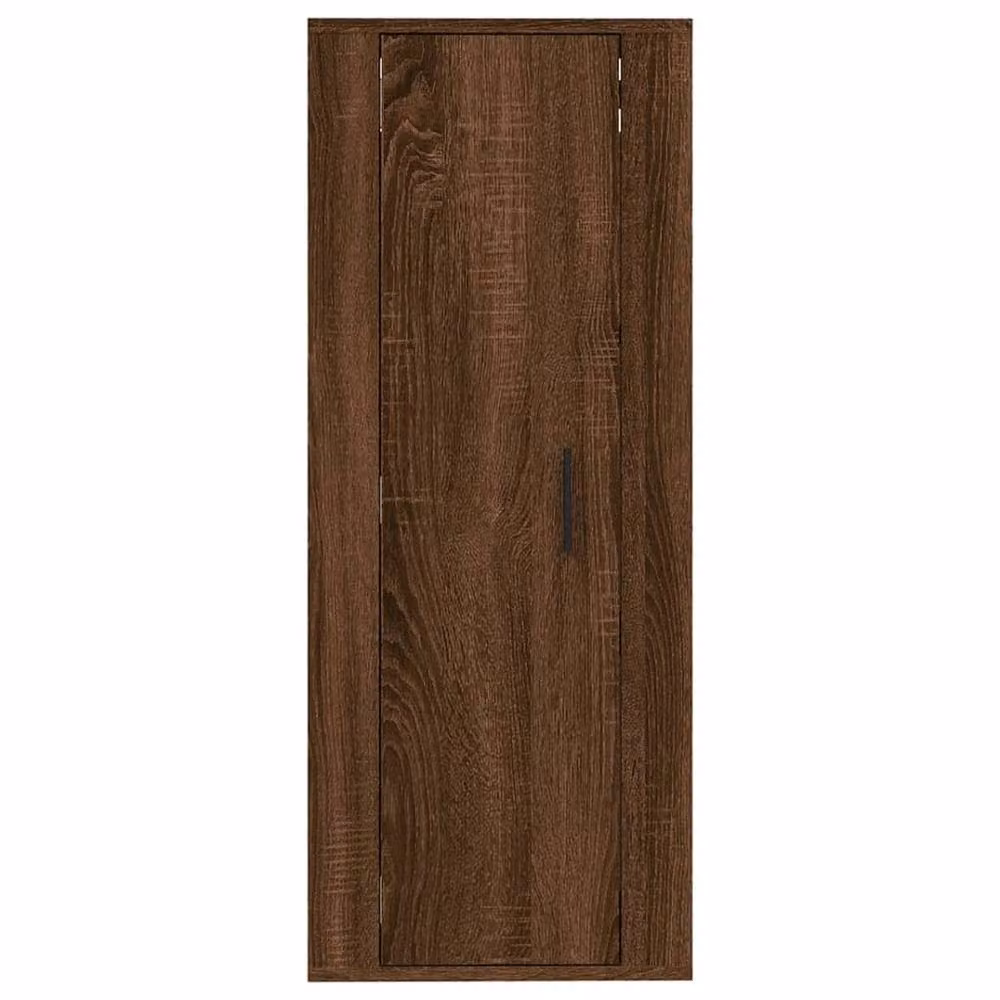Berkfield Home Wall Mounted TV Cabinet in Brown Oak, W/D/H: 100 x 40 x 34 cm – 4