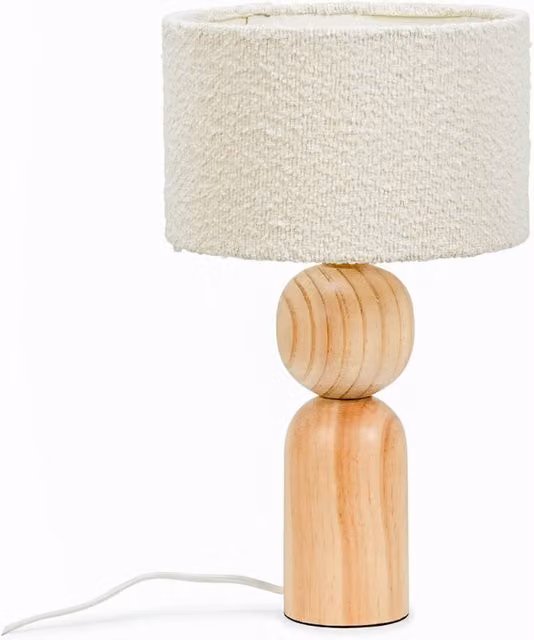 ValueLights Azalea Wooden Table Lamp in Brown
