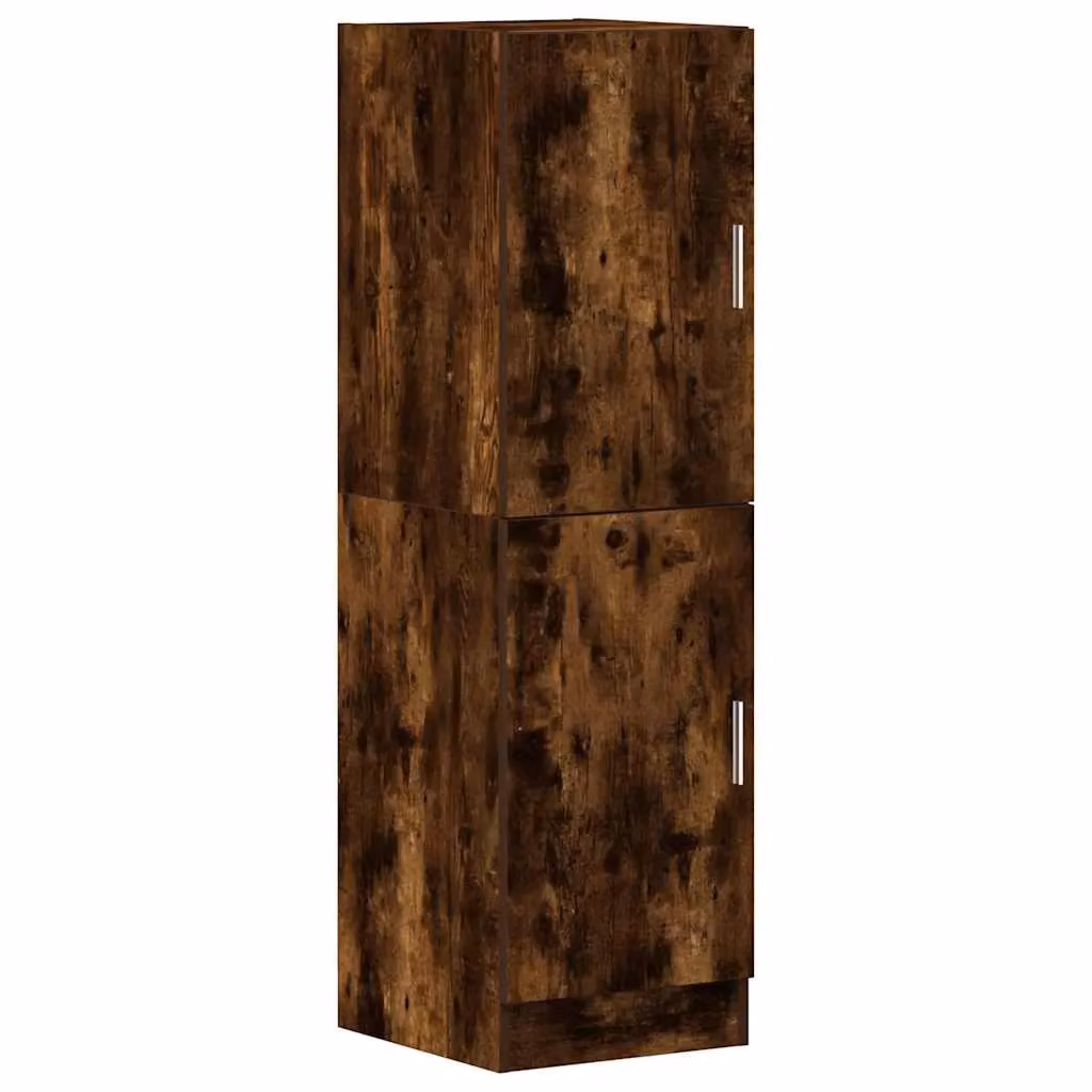 Berkfield Home Smoked Oak Kitchen Cabinet in Brown, W/D/H: 38 x 41.5 x 131.5 cm – 2