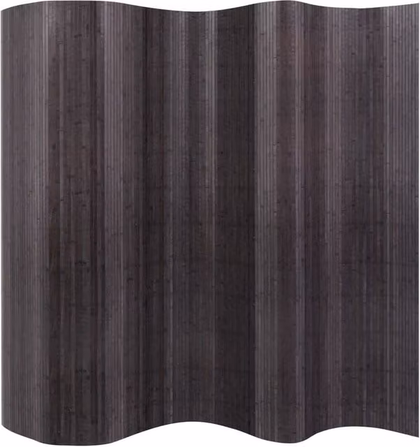 Berkfield Home Bamboo Room Divider, Grey, W: 250 cm, H: 165 cm