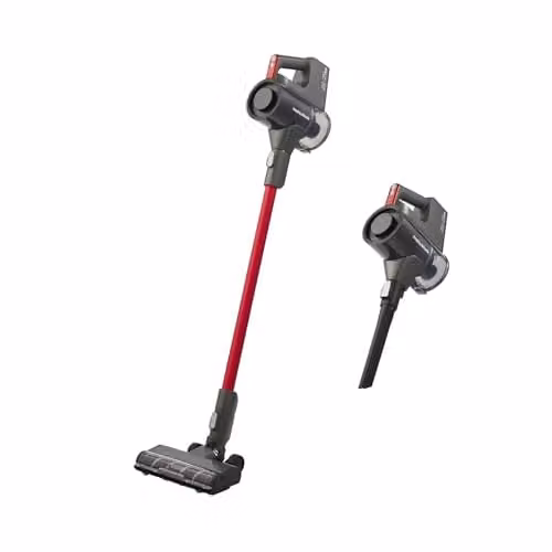 Morphy Richards PremierGlide Cordless Stick Vacuum Cleaner, Grey and Red, Bagless with HEPA Filter, Anti-Tangle Roller and Pet Tool