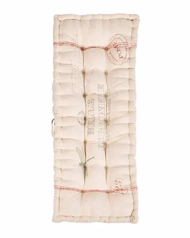 Dibor Belle Jardinere Red and Beige Quilted Outdoor Garden Bench Cushion, W: 44 cm, L: 112 cm – 2