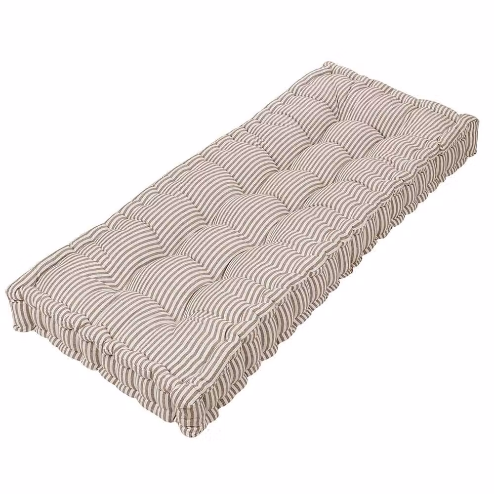Dibor Reversible Grey and Cream Bench Seat Pad Cushion, Water Repellent, W: 105 cm, D: 42 cm – 2