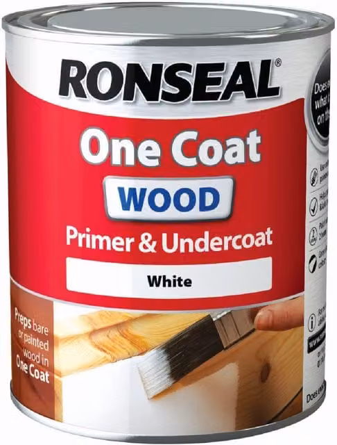 Ronseal One Coat Wood Primer and Undercoat in White