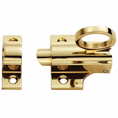 Loops Sprung Fanlight Window Catch in Polished Brass