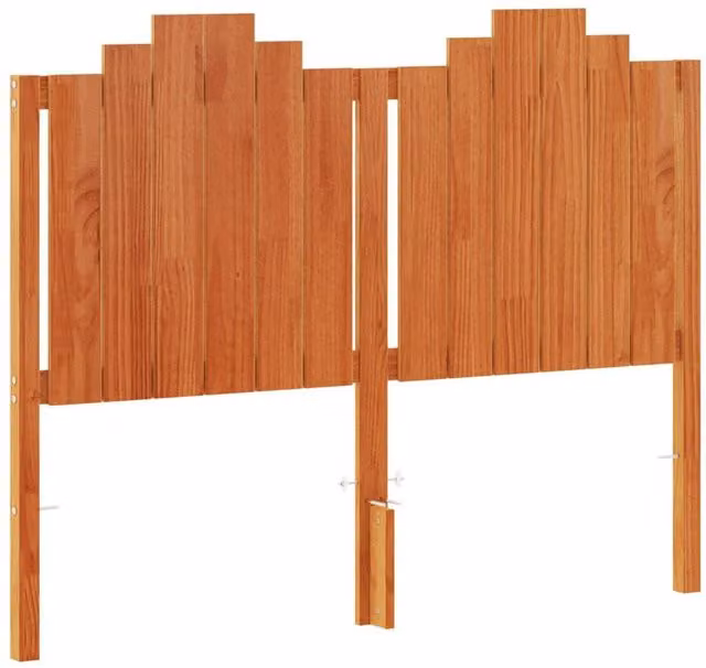Berkfield Home Rustic Solid Wood Pine Headboard in Wax Brown, Width: 135 cm – 1
