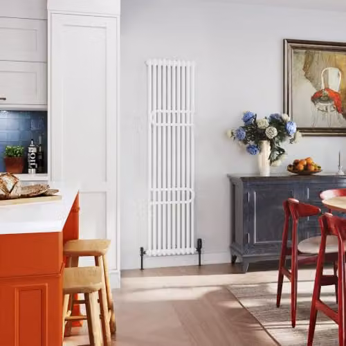 UK Radiators Alpha White Vertical Towel Bar Column Radiator, H 180 cm x W 46 cm – 3